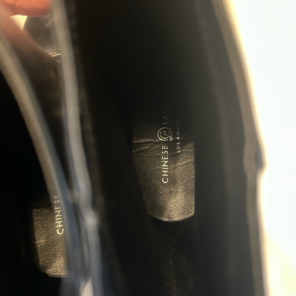 Chinese Laundry Black Quilted Heeled Boots with Chain - Picture 10 of 14